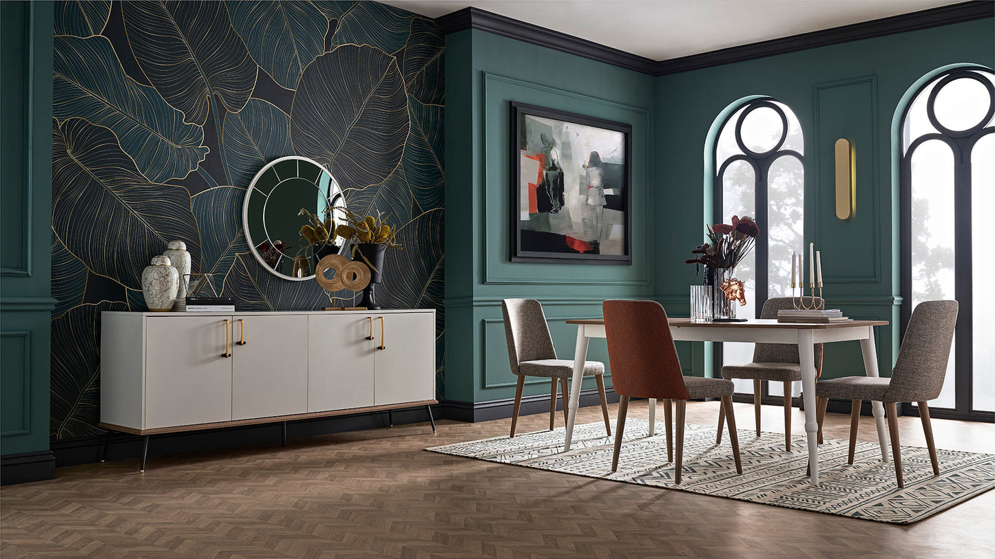 Larina Dining Table With 6 Alice Chair