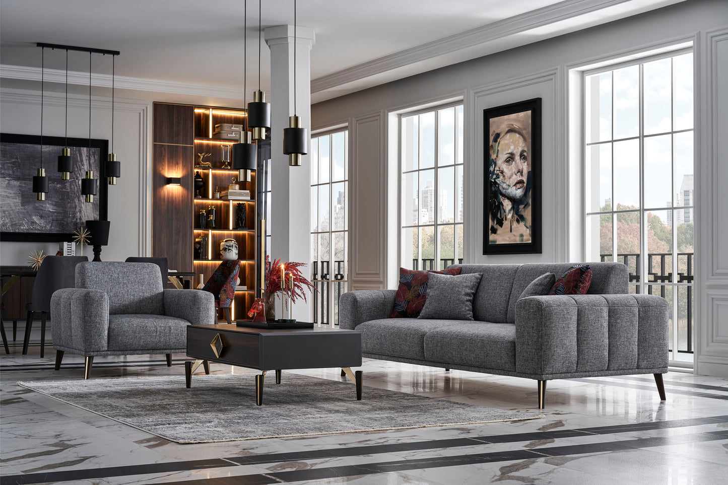 Valentine Sofa Set 3+2+1