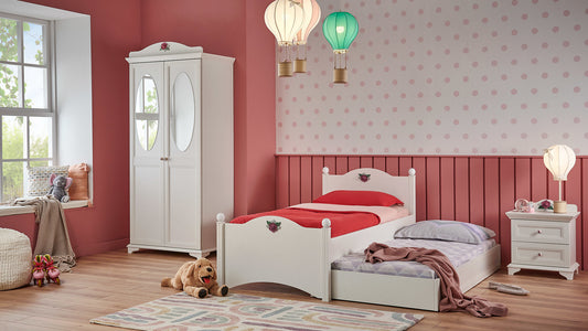 Secrete Garden Bed 90X200 With 1 Nightstand